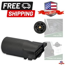 12 Volt 7 Pin to 5 Pin Trailer Plug Adapter, 7 Way Blade to 5 Way Flat Traile...