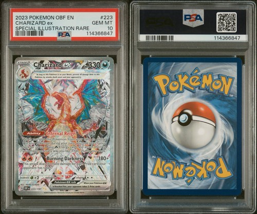 PSA 10 GEM MINT Charizard ex SIR 223/197 Obsidian Flames Pokemon 2023 - Bild 3 von 3