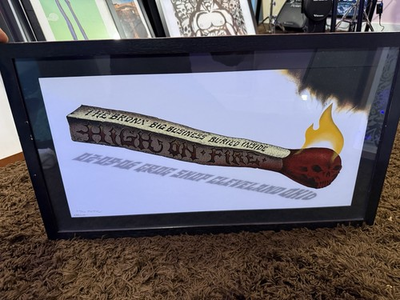 #ad HIGH ON FIRE Cleveland Poster By Emek Signed #214 250 Silkscreen Print UNBURNED $340.00
