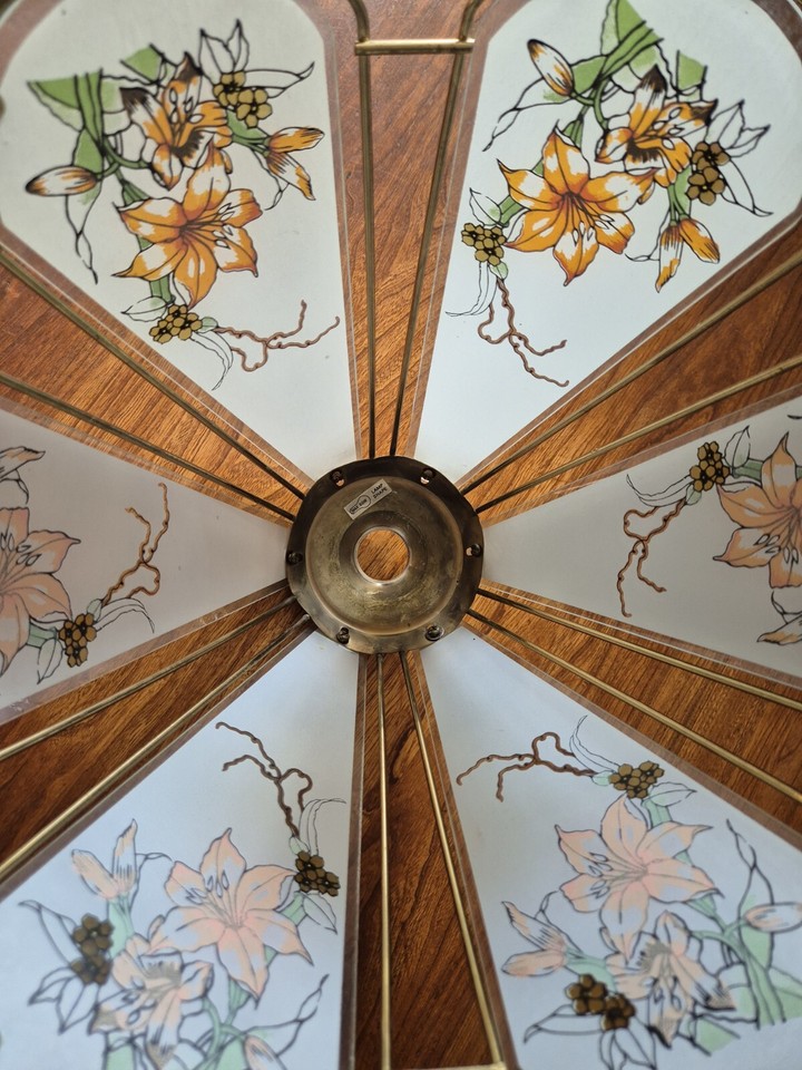 Vintage/Retro Glass Bell/Tulip Shape Pendant Shade White Glass Flower