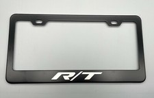 Rt Black License Plate Frame Stainless Steel With Laser Engraved Fit Dodge Rt Black License Plate Frame Stainless Steel With Laser Engraved Fit Dodge