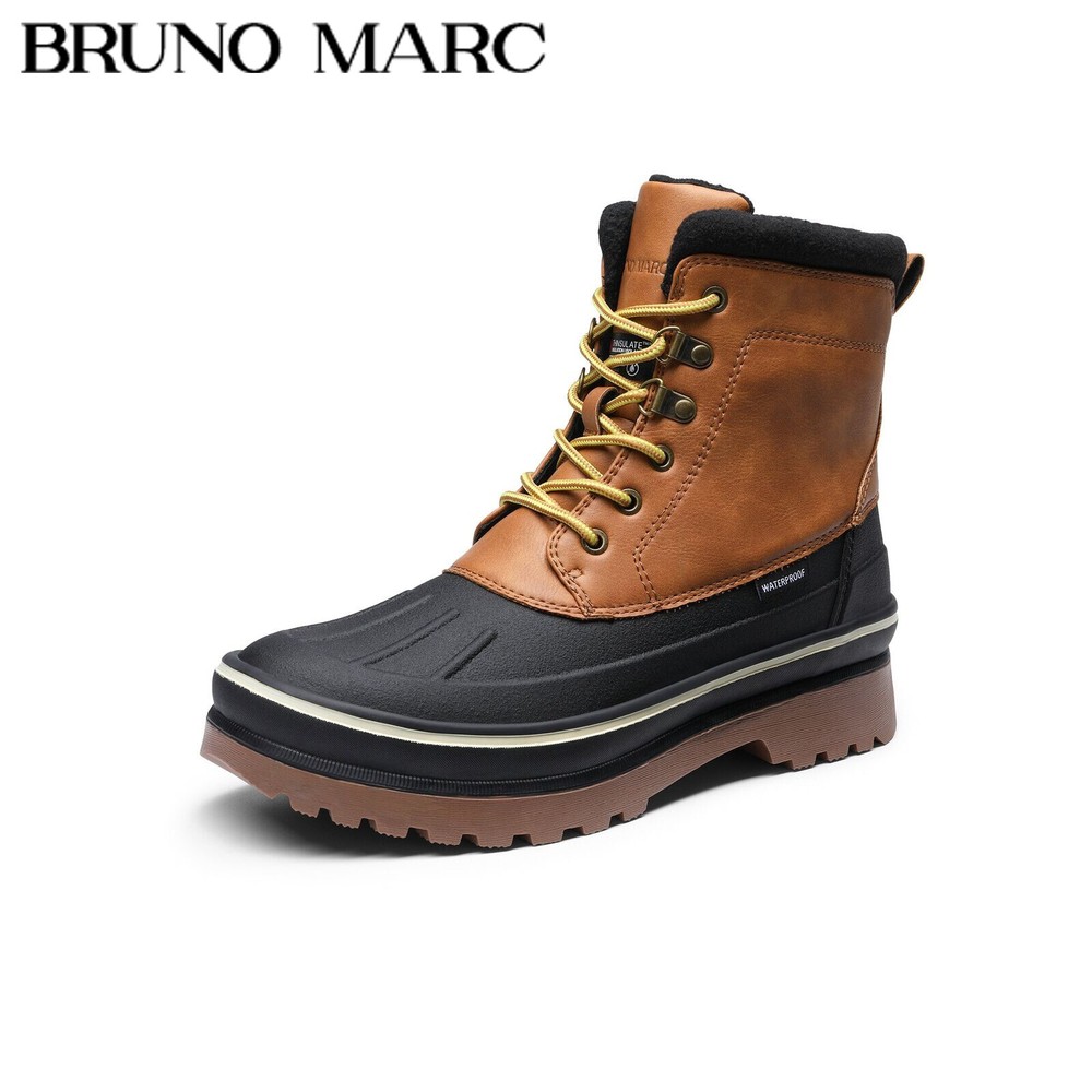 Men's Insulated Waterproof Snow Boots Warm Fur Outdoor Winter Shoes