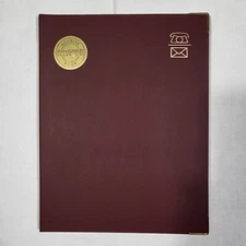Address Telephone AT-A-GLANCE Book Maroon Color Cover Gold Trim 7" x 9".