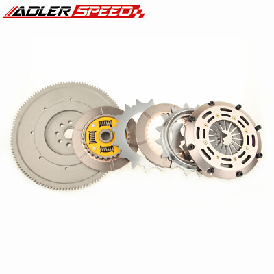 RACING /STREET CLUTCH TWIN DISC & FLYWHEEL FOR 04-18 SUBARU WRX STI EJ25 6 SPEED