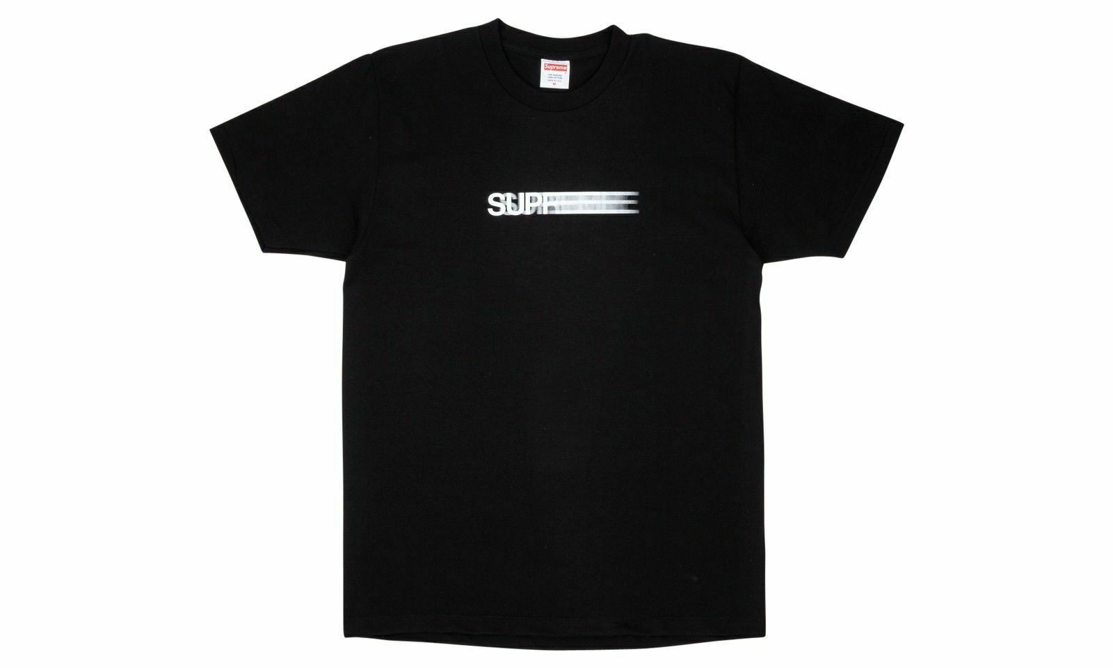 DS New Supreme Motion Logo Tee T-shirt SS16 rare box Bogo M Medium black  white