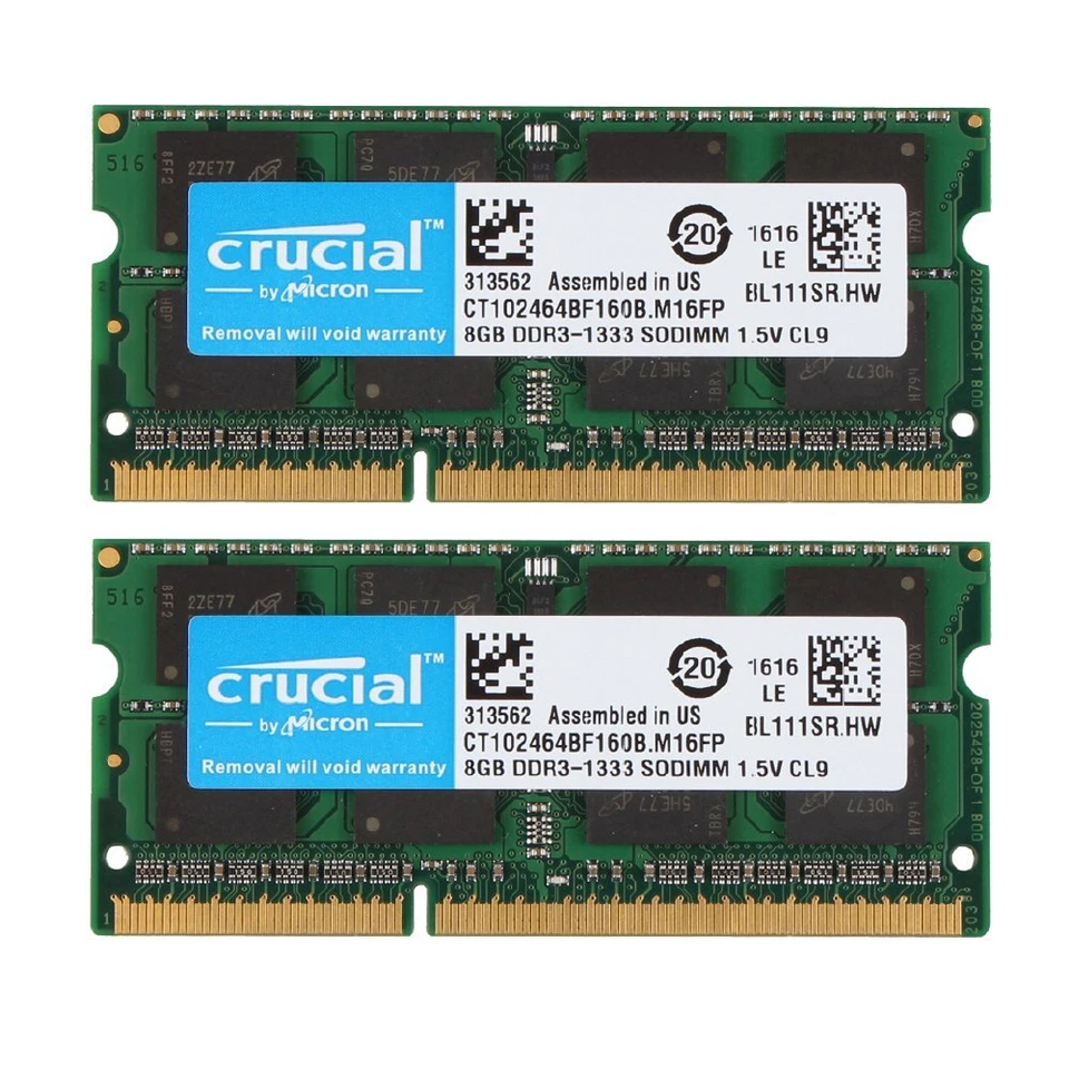 Crucial 16GB 2x 8GB DDR3 1333 RAM For MacBook Pro 13''/15''/17''Early/Late 2011 - Image 2 of 4