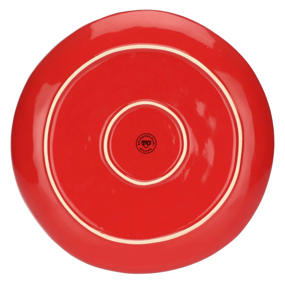 Speiseteller groß Teller flach Essteller Steingut 27cm Concerto Corallo Rot - Bild 4 von 4