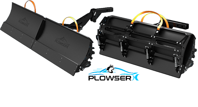 Plowser - 60 lb snowplow.  Folds up.  Fits all vehicles.  Plow your driveway!