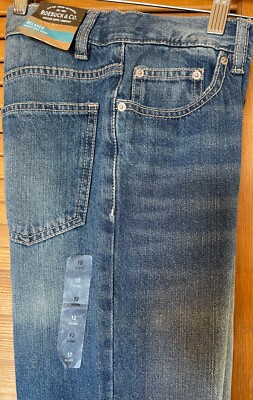 Jean Roebuck & Co. Garçon – Taille 14, Délavé Moyen, Coupe Slim Straight, 100% Coton (neuf)