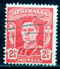 TIMBRE  AUSTRALIE OBLITERE  Y.T. N° 132 ROI GEORGE VI