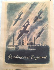 WW2 Germany Bombing Leaflet V2 Rocket Shadow of England Vintage 1944 Propaganda