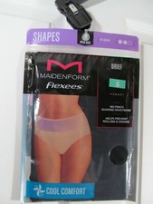 NWT MAIDENFORM FLEXEES SHAPEWEAR BRIEF COOL COMFORT FIRM SIZE SMALL BLACK