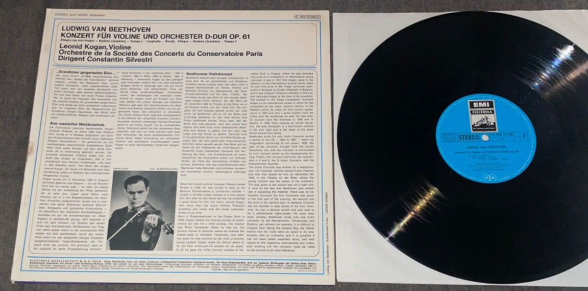 Beethoven in Stalingrad Eine Konzertreise(中古品) EMI C 053-10 248 (SAX 2386) Leonid Kogan, Silvestri: Beethoven
