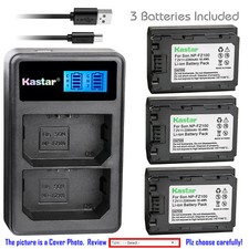 Kastar Battery LCD Dual USB Charger for Sony NP-FZ100 BC-QZ1  Sony Alpha a9R