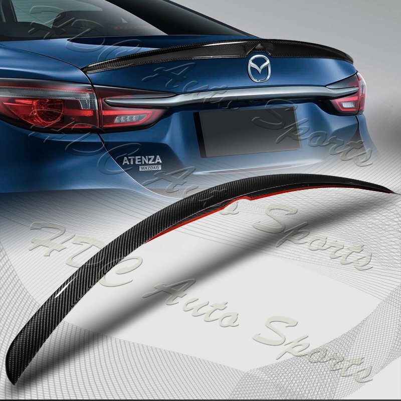 For 19-21 Mazda 6 Axela Sedan V-Type Real Carbon Fiber Trunk Lid