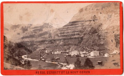 Cdv.Schweiz.Schweiz.Zermatt und das Matterhorn.Fotoalbum Fleisch in Genf.