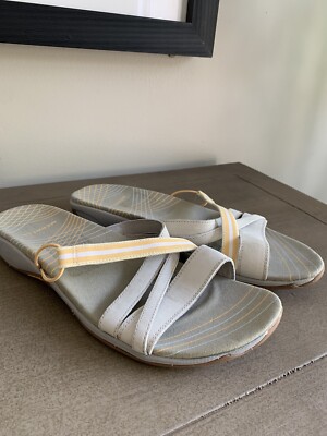 Merrell Acacia Silver Lining/Flax slide sandals size 11