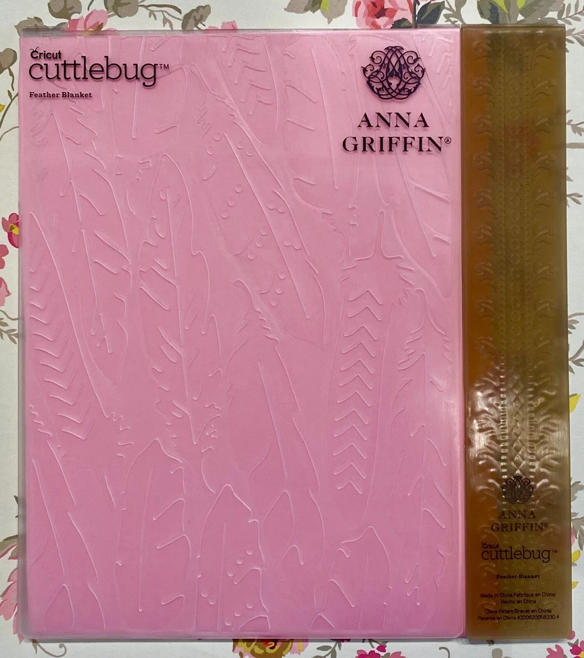 NEW FEATHER BLANKET Anna Griffin Embossing & Border Folders Lot summer fall htf - Image 1 of 1