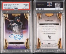 2024 Topps Five Star - #FSA-JS Juan Soto Auto Purple /50 NY Yankees PSA 7 AUTO 9