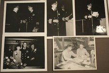 LOT OF 5 VINTAGE WWII US MILITARY OFFICERS PHOTOS DATED JAN 26, 1944