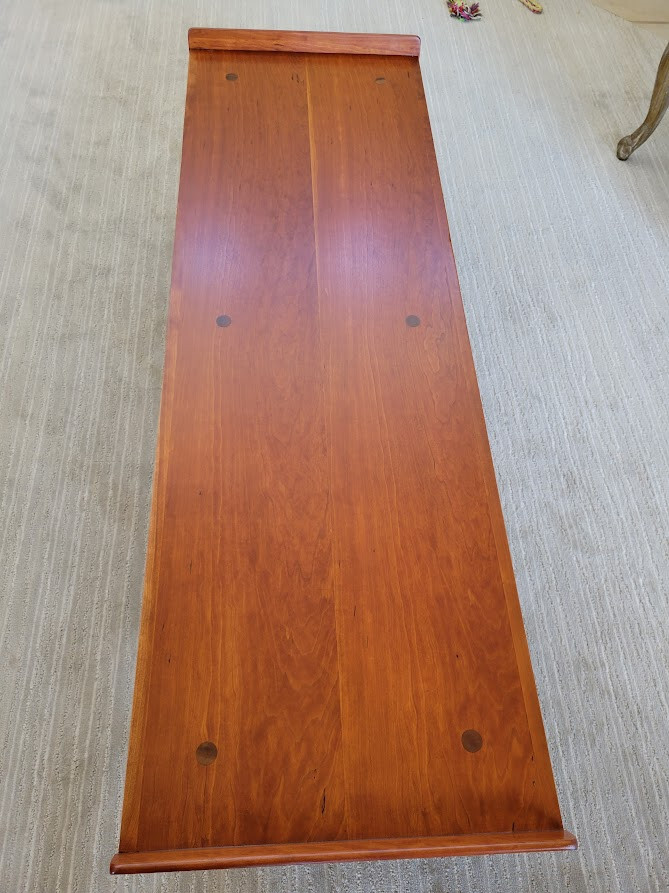 1957 Solid Cherry Willett Transistional mid-century coffee table
