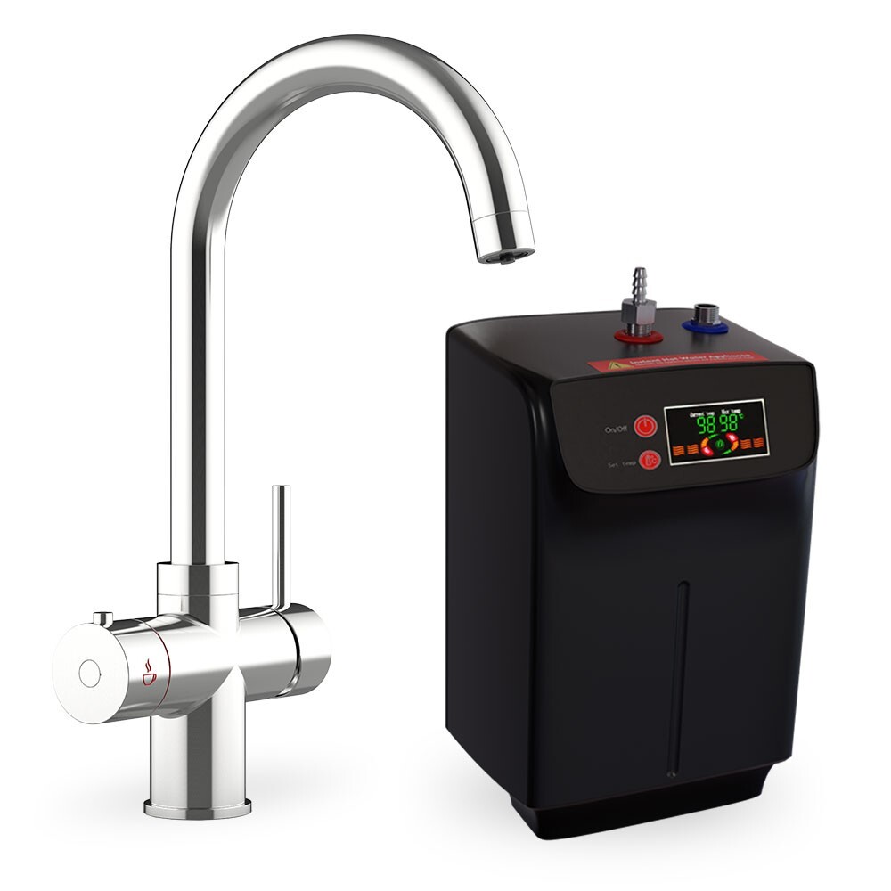 3 Way Instant Boiling Water Kitchen Tap Cold / Hot Water u0026 Digital Heating  Unit | eBay