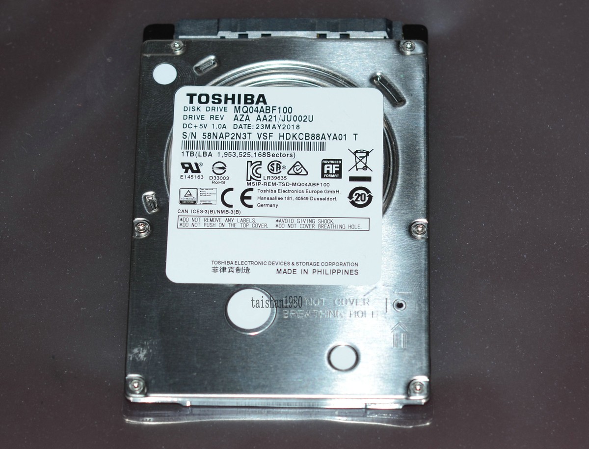 Toshiba MQ01ABD100 1 TB,Internal,5400 RPM, 2.5 inch (HDKBB9695MM