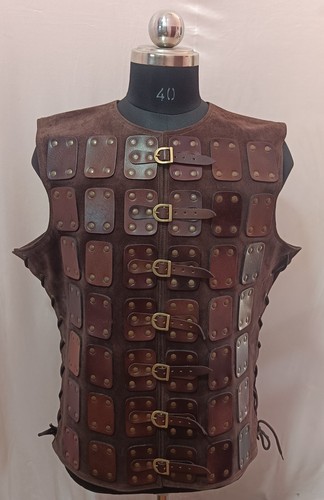 Leather Brigantine - Adventurer, kurz, Herren Larp & Sca Leder Körperpanzer; fa - Bild 2 von 6
