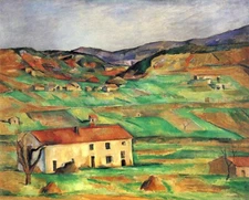100%handmade oil painting Reproduction,Gardanne 1890 by Paul Cezanne PC106