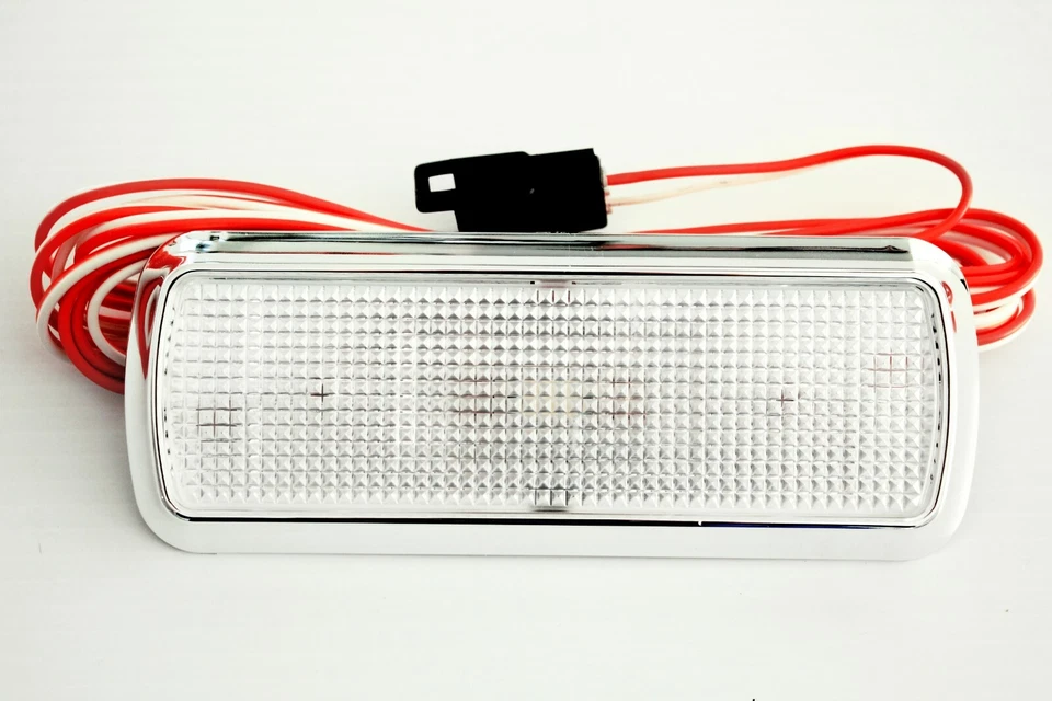 60-66 67-72 Chevy C10 Cromo LED Interior Domo Lámpara Interior Cabina Luz Lente Transparente Foto 2 de 4