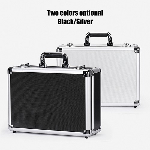 Portable Aluminium Alloy Carry Case Tools Box Waterproof Brief Storage Briefcase - Picture 2 of 14