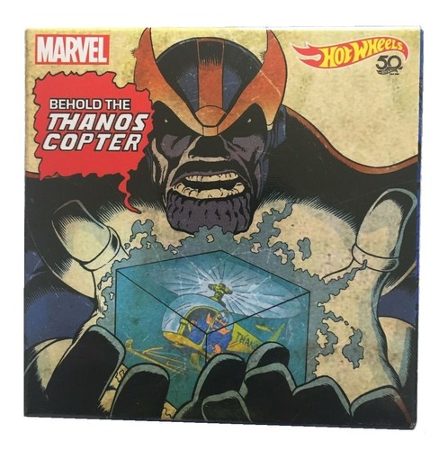 2018 SDCC Mattel Hot Wheel Marvel Thanos Copter Cosmic Cube Loki MCU NEW SEALED - Picture 2 of 2