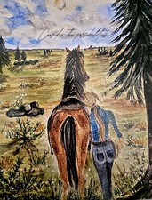 Watercolor Print Notecard 'Consider The Possibilities' W/White Envelope 5.5x7.5