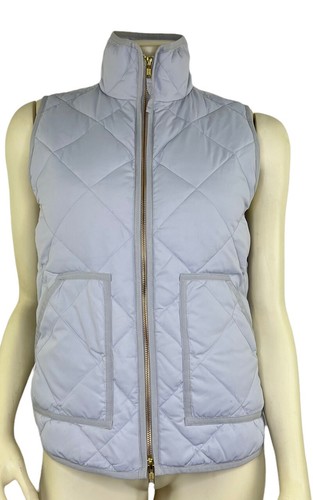 J Crew Light Gray Quilted Down Puffer 