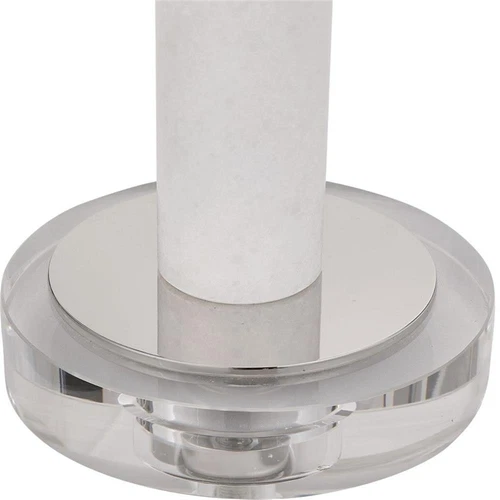 Uttermost Sussex Traditional Crystal and Metal Buffet Lamp in Nickel/White - Picture 6 of 9