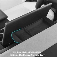 Screen Rear Silicone Dashboard Storage Tray for Tesla Model 3 Highland 2024