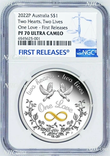 2022 One Love 1oz .9999 Silver $1 Proof Coin NGC PF70 UC FR with OGP Tuvalu