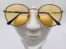 Vintage Liberty American LA-9 Princeton Amber Gold Round Sunglasses FRAMES ONLY