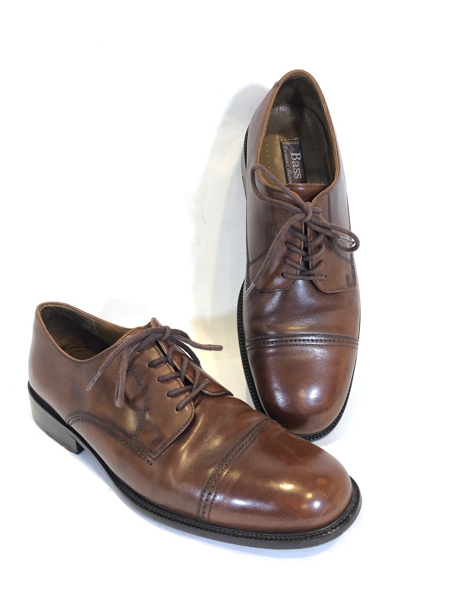 BASS Premium Mens Size 10.5M Brown Leather Cap Toe Oxford  display picture 3
