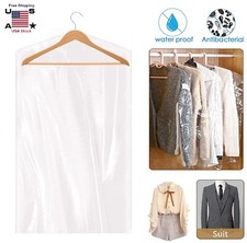 20  Clear Suit Cover Dust-proof Hanging Garment Storage Bag Dress Clothes Coat