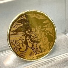 Son Goku Gold Mini Menko Card Dragon Ball Z Super Saiyan Vintage Jump Japan D65