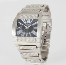 Vendoux watch swarovski stones all stainless steel MS18000 new 3 atm