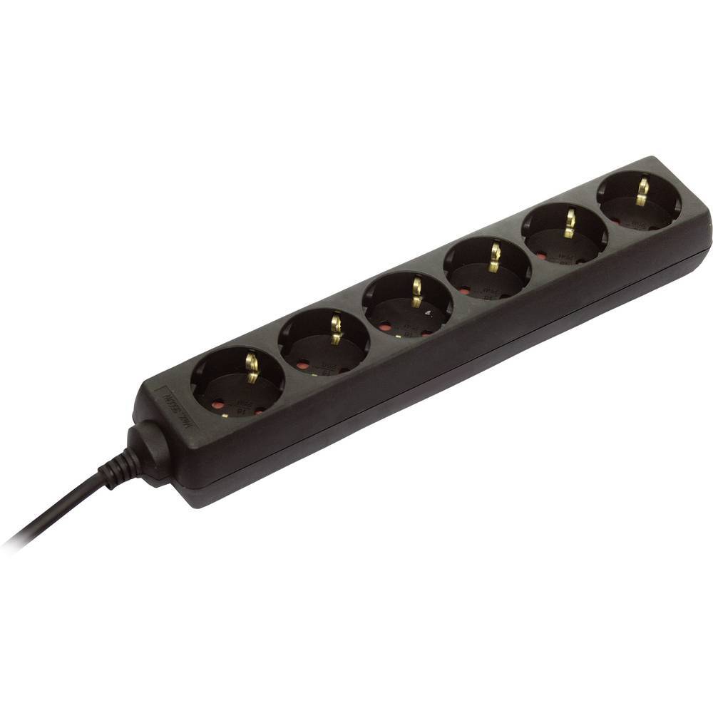 AS Schwabe 11632 Multipresa Nero Schuko 1 pz.