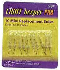 12 volt Christmas Light Bulbs Clear Mini for 10 11 12 ct Tree Topper LightKeeper