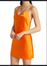 Alice + Olivia Harmony Chain Strap Drapey Slip Dress Women's 0