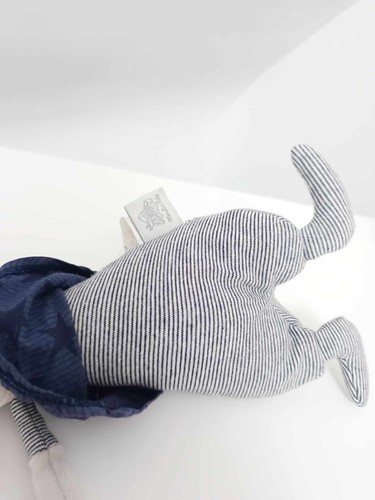 Geliebtes und himmlisches Plüschtier/Kuscheltier Hase beige blau gestreift Sterne 30 cm - Moulin Roty - Bild 5 von 8