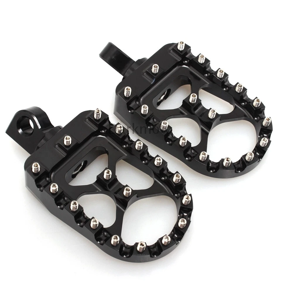 Reposapiés estilo MX clavijas gruesas anchas reposapiés para Harley Dyna Sportster Fatboy Bobber EE. UU. Foto 4 de 4