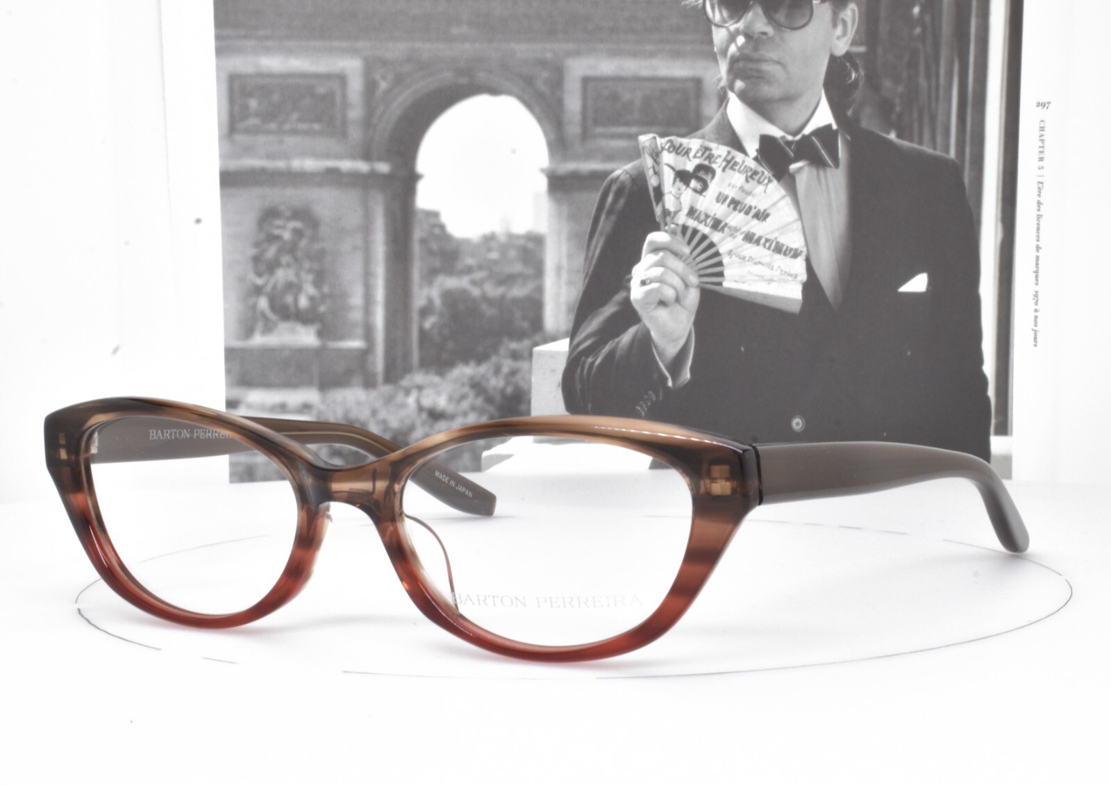 Очки BARTON PERREIRA Кошачий глаз Коричнево-красные, Япония, 50-18-135 г.р., Азиатская посадка