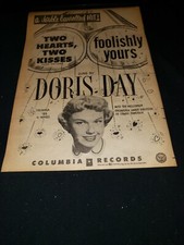 Doris Day Two Hearts, Two Kisses Rare Original Promo Poster Ad Framed!