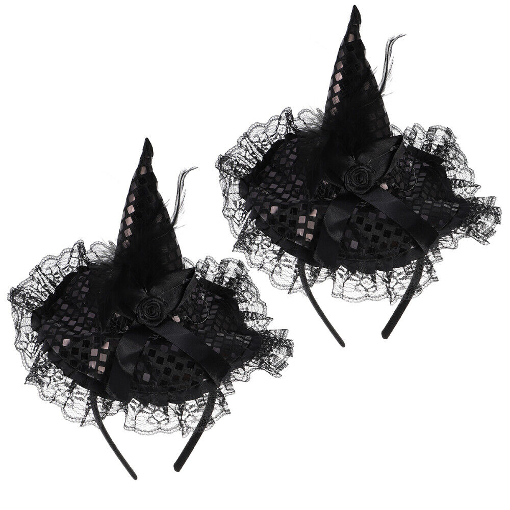 2 Pcs Halloween Witch Hat Headband Hair Masquerade Accessories | eBay